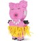 Small Pig Pinata for Tropical Hawaiian Birthday Party Decorations (16.5 x 10 x 3 In)
